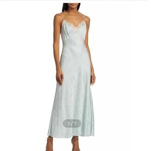 LOVESHACKFANCY
Women's Manuela Bow Silk-Blend Slipdress. NWT. Size large. 🤍